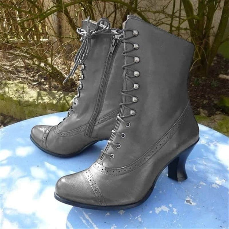 Retro Rivet Boots Women Pointed Toe Shoes BadAssWear.fi