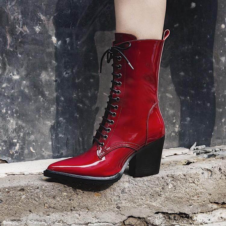 Ladies pointed toe lace high heels BadAssWear.fi