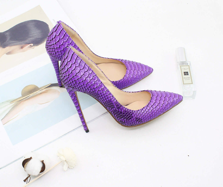 Serpenti Aura Collection Luxury Scale-Textured Stilettos