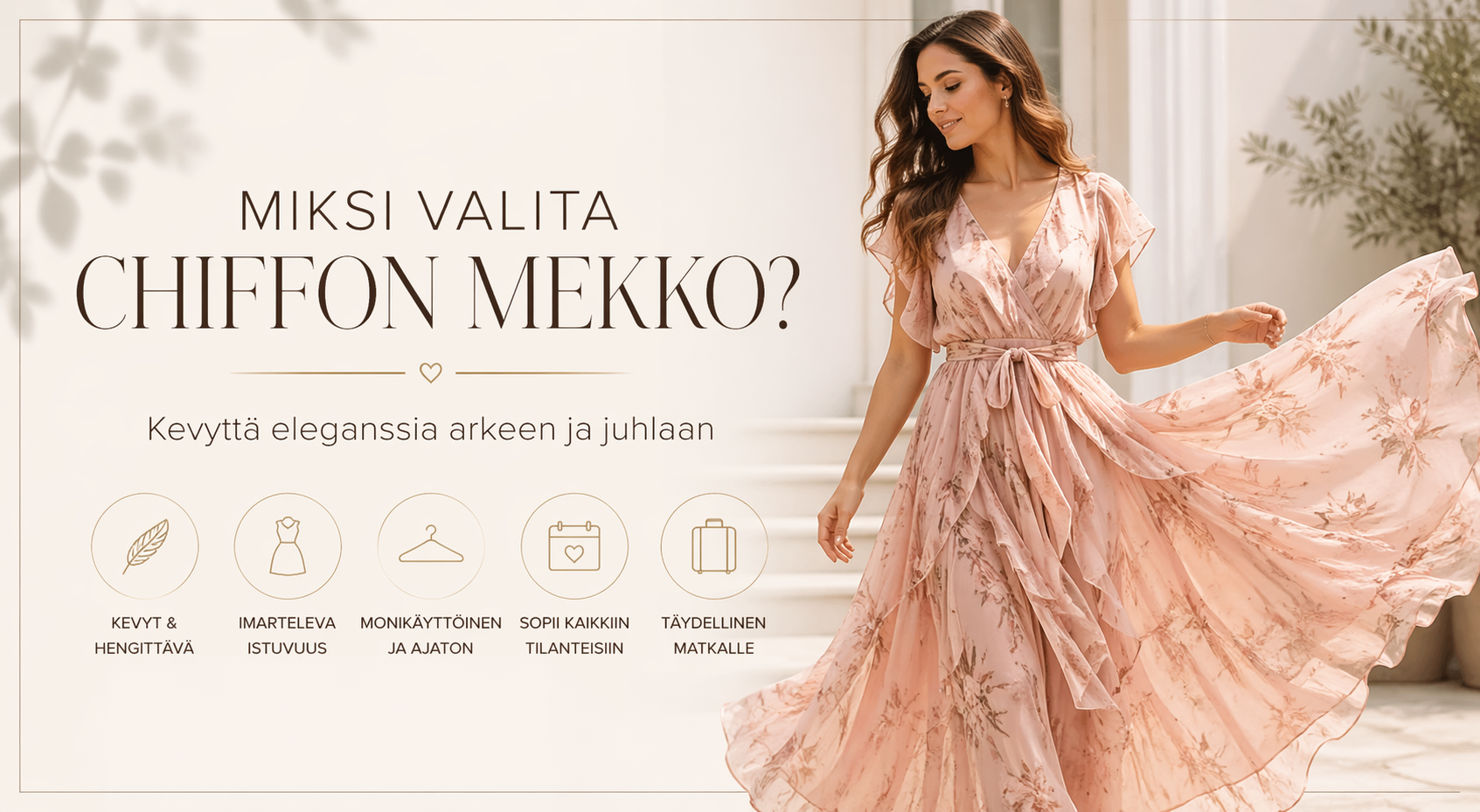 Chiffon mekko. Miksi valita chiffon-mekko?