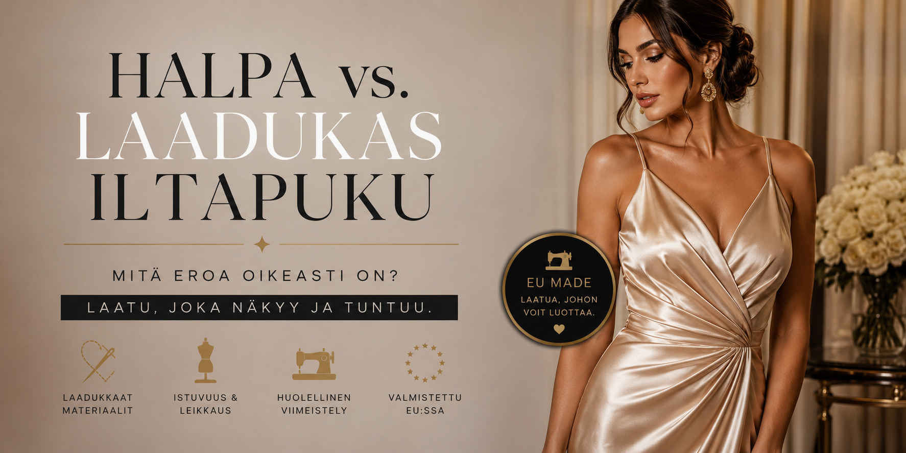 Halpa vs. laadukas iltapuku – mitä eroa oikeasti on?