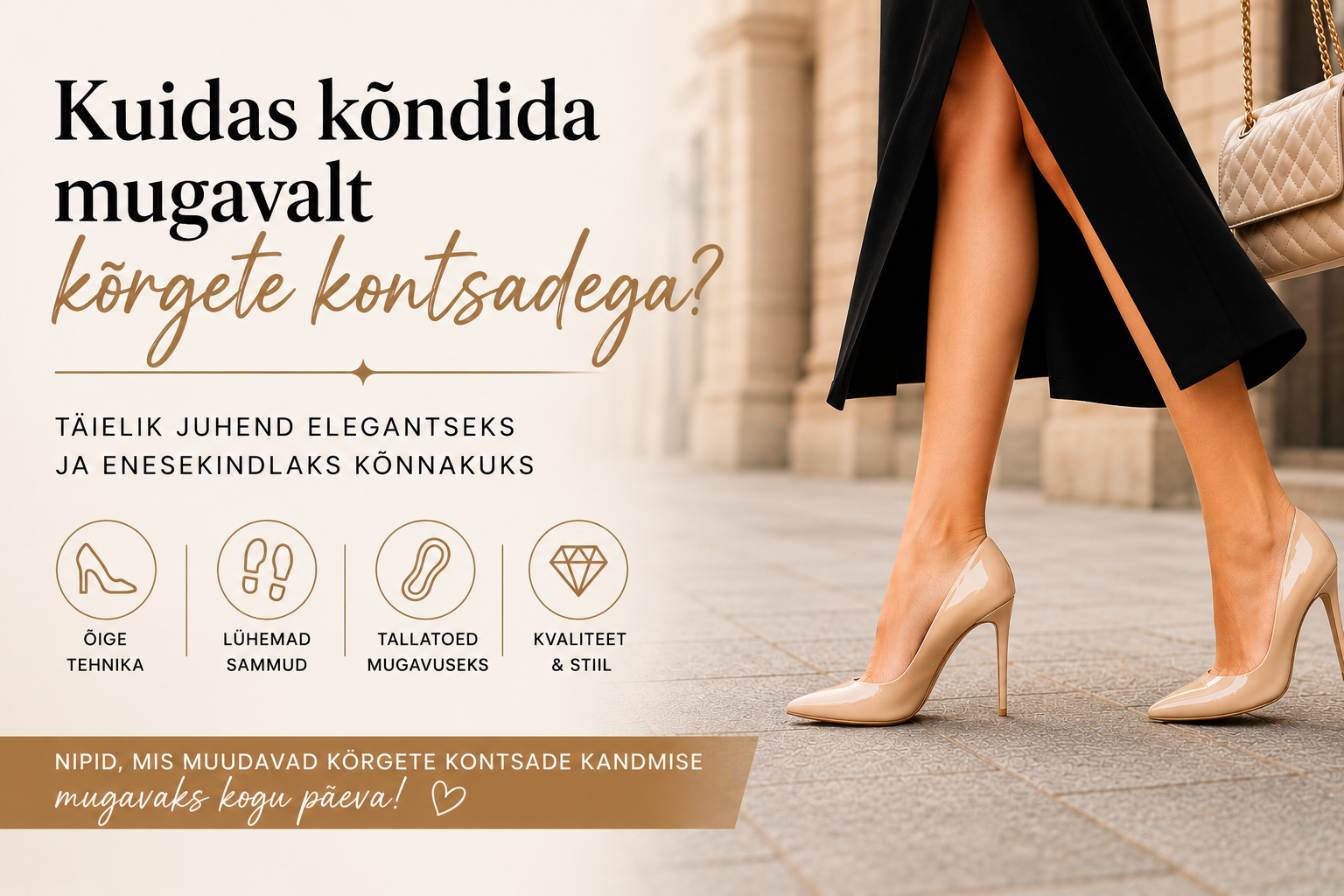 Kuidas kõndida mugavalt kõrgete kontsadega?