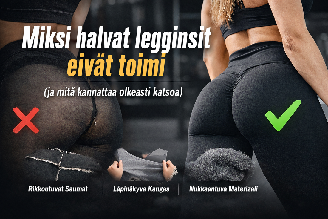 Miksi halvat leggingsit eivät toimi (ja mitä kannattaa oikeasti katsoa)