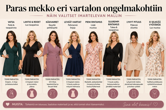 Paras mekko eri vartalon ongelmakohtiin – näin valitset imartelevan mallin
