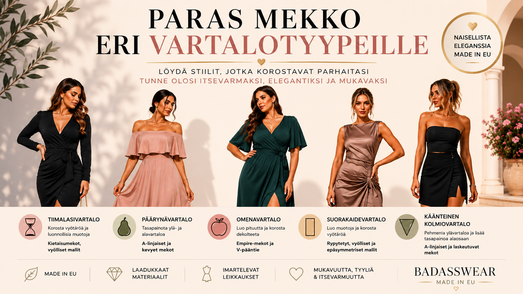 Paras mekko eri vartalotyypeille