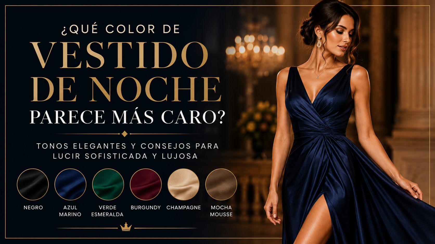 ¿Qué color de vestido de noche parece más caro? Así eliges un tono elegante y lujoso