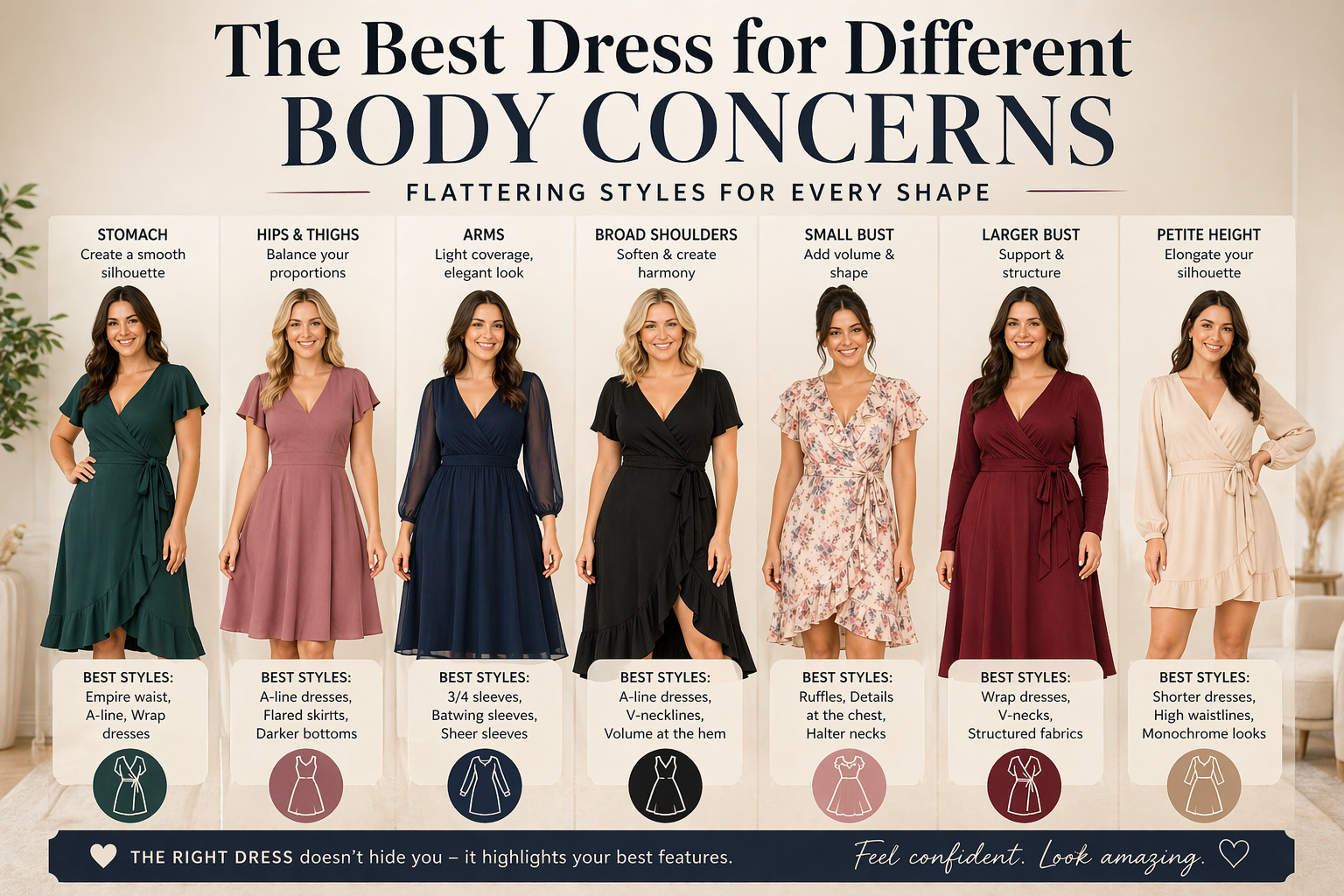The Best Dress for Different Body “Problem Areas” – How to Choose a Flattering Fit