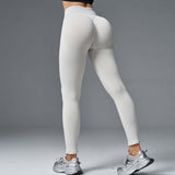 Peach Hip Tight Mid Waist Yoga Pants Hip Lifting Running Fitness BadAssWear.fi
