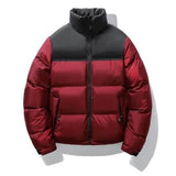 Couple Short Cotton-padded Men's Stand-up Collar Thermal Coat BadAssWear.fi
