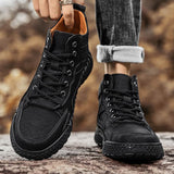Winter Plush Insulated High Top Leather Shoes BadAssWear.fi