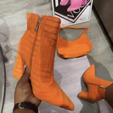 Heeled Boots For Women Fashion Pionted Toe Shoes BadAssWear.fi