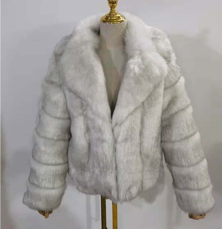Coat Imitation Fox Fur Women's Clothing BadAssWear.fi