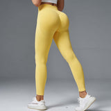 Peach Hip Tight Mid Waist Yoga Pants Hip Lifting Running Fitness BadAssWear.fi