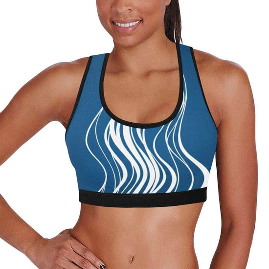 Blue & White Sport Bra