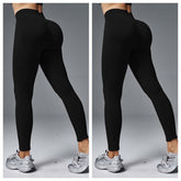 Peach Hip Tight Mid Waist Yoga Pants Hip Lifting Running Fitness BadAssWear.fi
