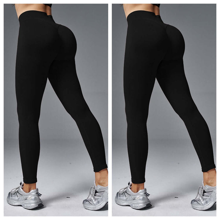 Peach Hip Tight Mid Waist Yoga Pants Hip Lifting Running Fitness BadAssWear.fi