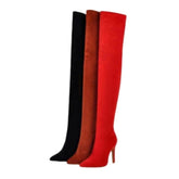 Women Stretch Knee Big Red Boots BadAssWear.fi