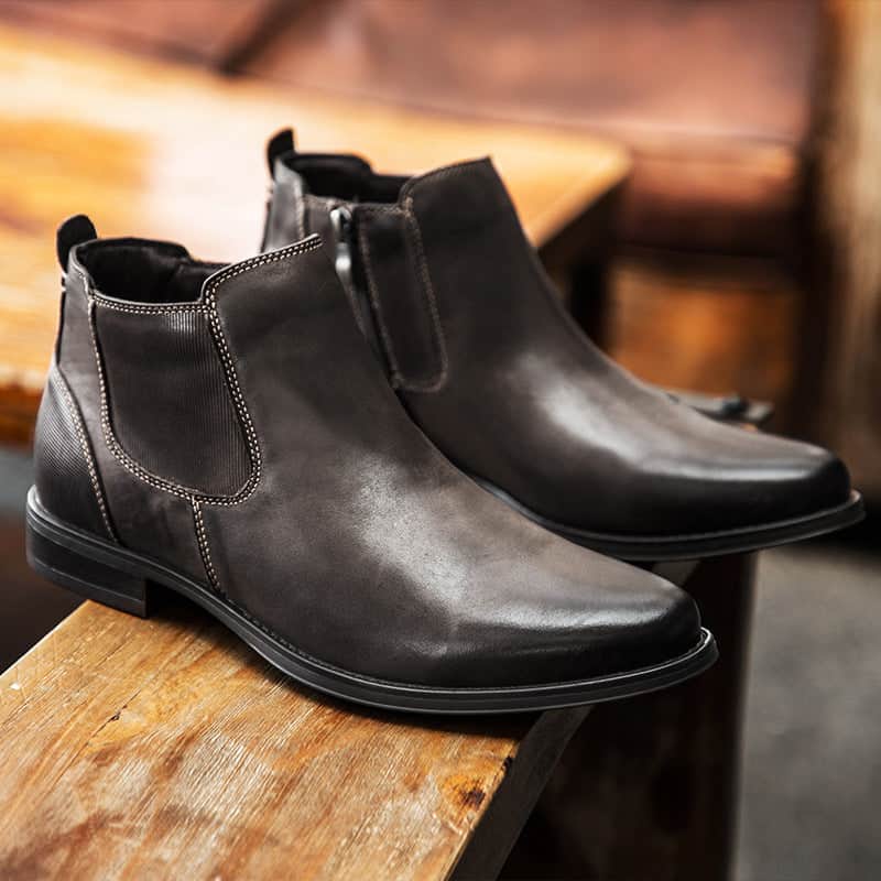 Men's Casual Martin Boots Short Boots Winter British Workwear BadAssWear.fi