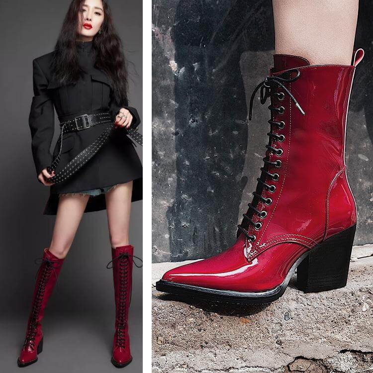 Ladies pointed toe lace high heels BadAssWear.fi