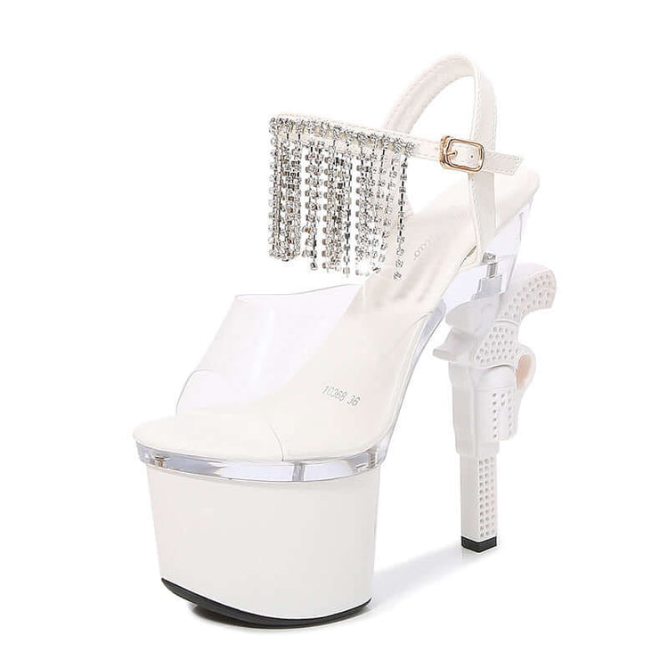 Muffin Sandals Super High Heels Transparent High Heels null
