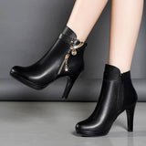 Womens Autumn Leather Boots BadAssWear.fi
