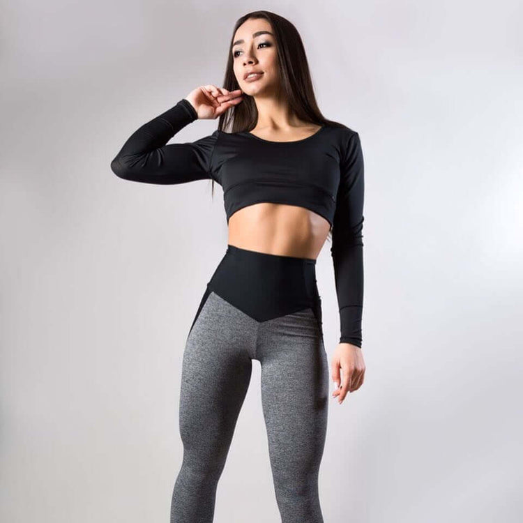 Contrasting Color Stitching Hip-Lifting Slim-Fitting Sports Running FitnessYoga Leggings Artsadd