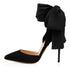 Gala Enchantment Silk Satin Bow Stiletto Pumps