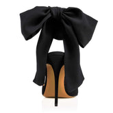 Gala Enchantment Silk Satin Bow Stiletto Pumps