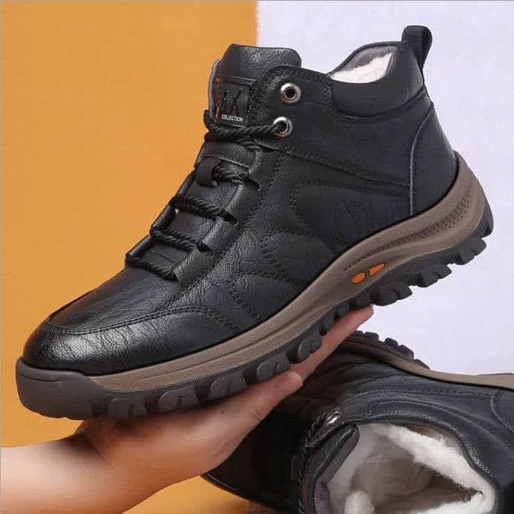 Winter Men's Cotton Shoes Wool Sports Leather Shoes BadAssWear.fi