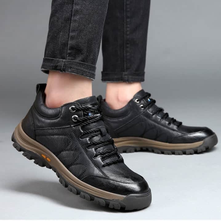 Winter Men's Cotton Shoes Wool Sports Leather Shoes BadAssWear.fi