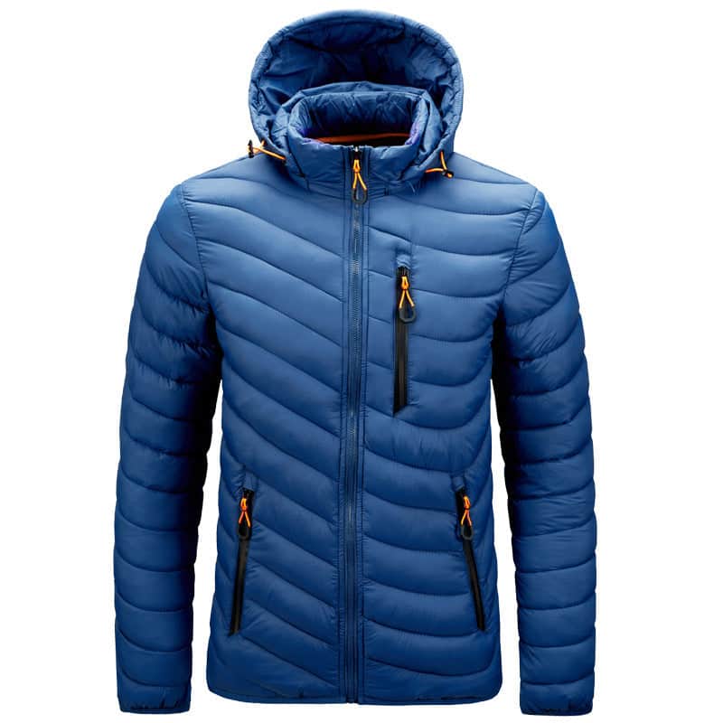 Men'S Cotton-Padded Jacket With Hooded Removable Cap badasswear