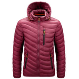 Men'S Cotton-Padded Jacket With Hooded Removable Cap badasswear