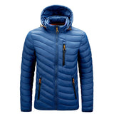 Men'S Cotton-Padded Jacket With Hooded Removable Cap badasswear