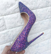 Symphony Purple Sequin Stiletto Heels for Women