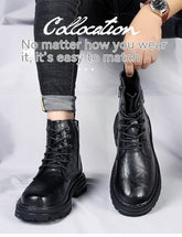 Autumn And Winter Cowhide Casual Men&