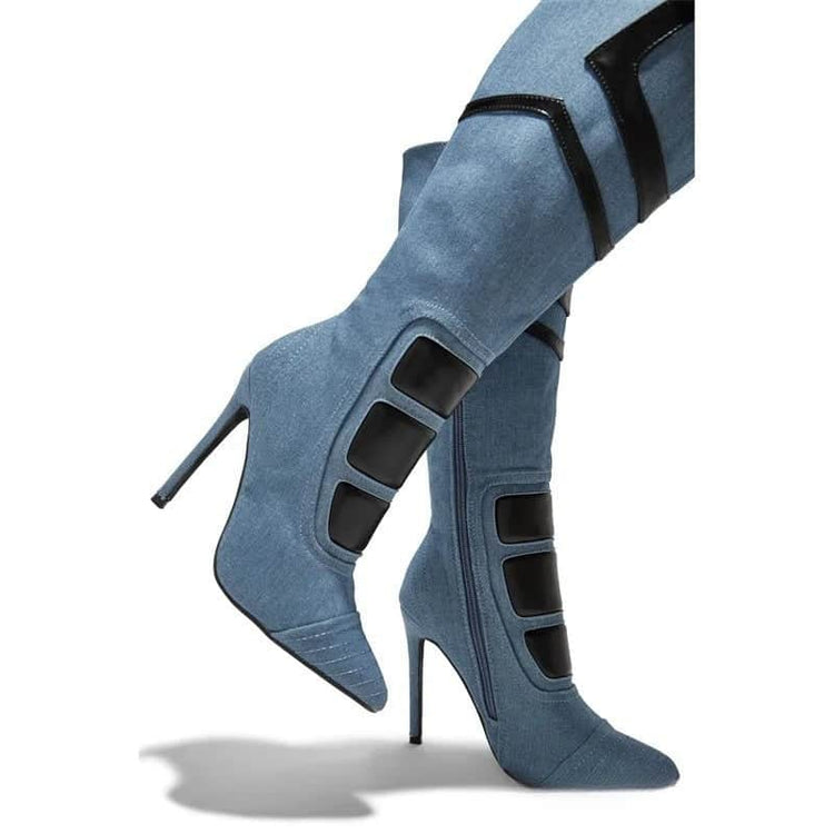 Black And White Color Simple Fashion Boots Women&