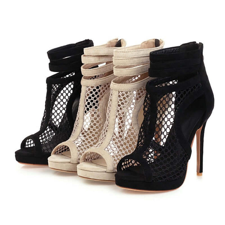 Sexy Summer Heels with Breathable Mesh Design