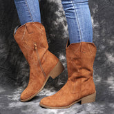 Large size low heel women boots WISH women&