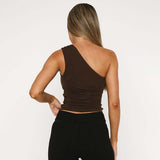 One-shoulder Knitted Vest BadAssWear.fi