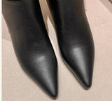 Women's Stiletto Bow High Cowhide Boots BadAssWear.fi