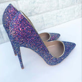 Symphony Purple Sequin Stiletto Heels for Women
