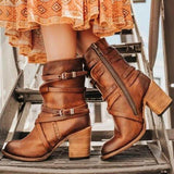 Ladies leather boots BadAssWear.fi