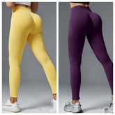 Peach Hip Tight Mid Waist Yoga Pants Hip Lifting Running Fitness BadAssWear.fi