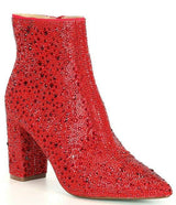 Rhinestone Pointed Toe Fashion Ankle Boots BadAssWear.fi