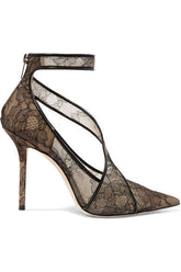 Breathable Lace High Heels for Elegant Evenings