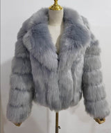 Coat Imitation Fox Fur Women's Clothing BadAssWear.fi