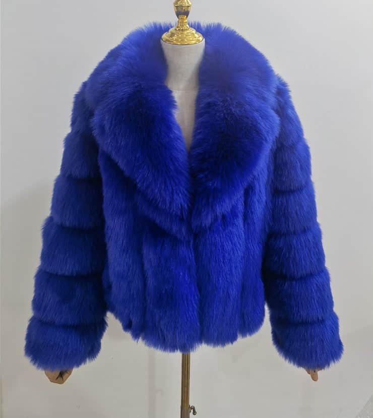 Coat Imitation Fox Fur Women's Clothing BadAssWear.fi
