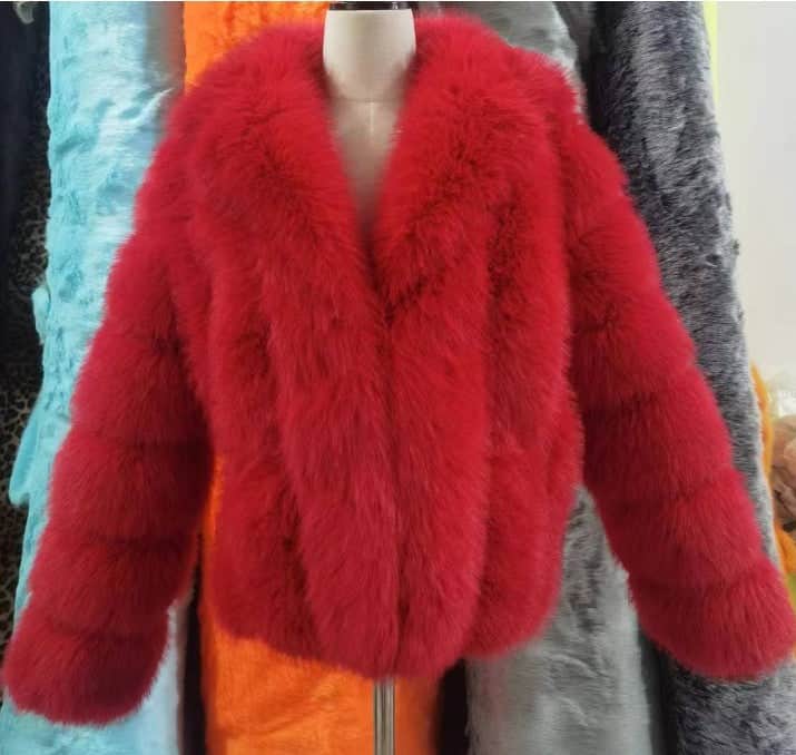 Coat Imitation Fox Fur Women's Clothing BadAssWear.fi