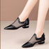 Soft Leather Flat Heel Net Boots Women&