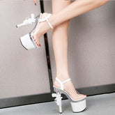 Muffin Sandals Super High Heels Transparent High Heels null